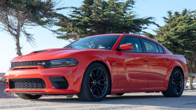 2021 Dodge Charger Scat Pack parked near beach
