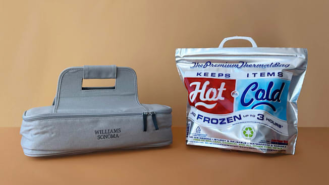 Williams Sonoma Hold Everything Insulated Rectangular Single Food Carrier and The Premium Thermal Bag