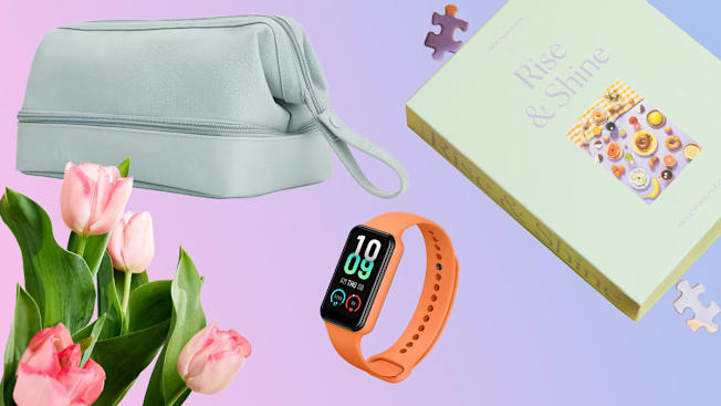 Beis dop kit, Rise & Shine puzzle, fitness tracker, tulips