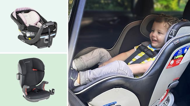 Graco SnugRide SnugFit DLX, Chicco NextFit Zip and UPPAbaby Alta V2 car seats.