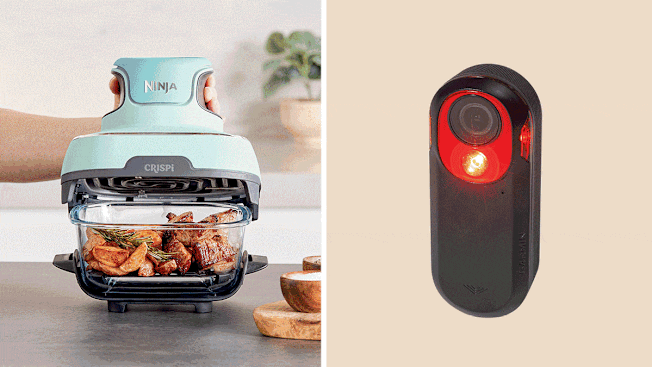 Animated GIF of various products like electronics, tools, and kitchenware.