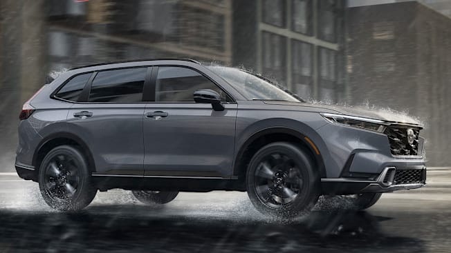 2026 Honda CR-V Hybrid driving in the rain