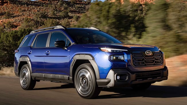 2026 Subaru Outback, front, driving through Sedona, Arizona
