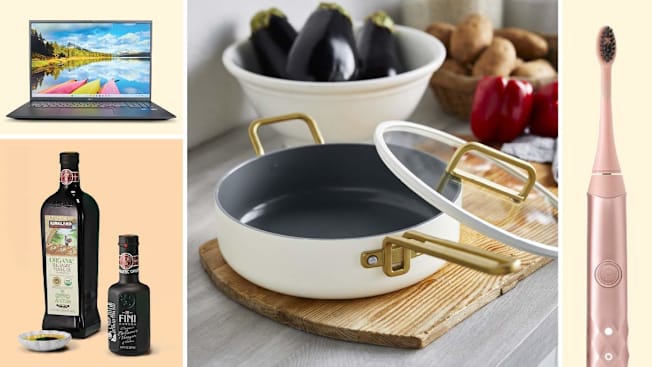 LG Gram 17” laptop, Kirkland Signature Organic Balsamic Vinegar of Modena, Fini Organic Balsamic Vinegar of Modena, GreenPan Stanley Tucci Ceramic Nonstick Cookware Set, and Burst Pro Sonic