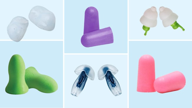 6 different pairs of ear plugs