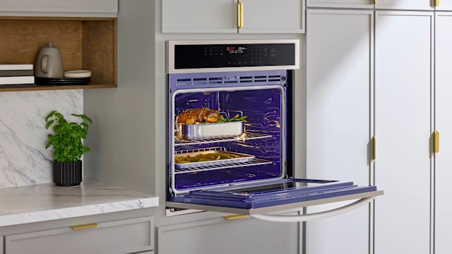 LG wall oven in kitchen