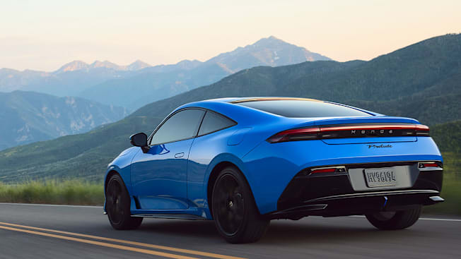 2026 Honda Prelude driving past mountains