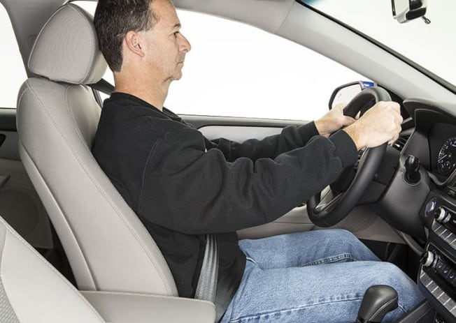 Kia Optima with driver seated