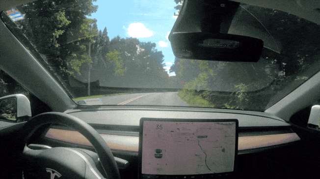 Tesla-Stop-Sign video