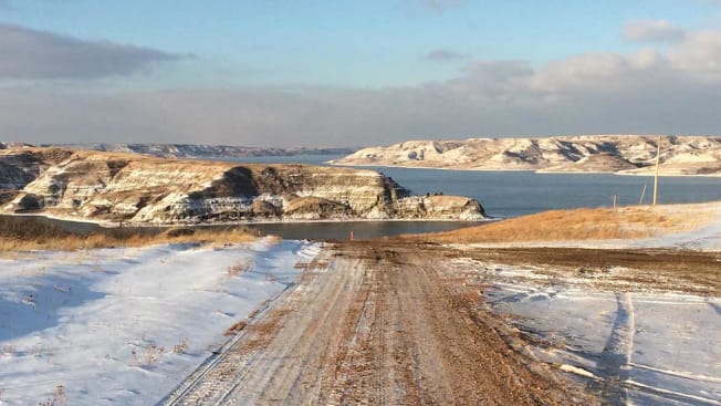 The Mandaree water intake near Mandaree, N.D.