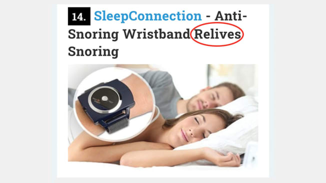snoring device