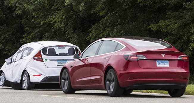 Tesla Model 3 braking
