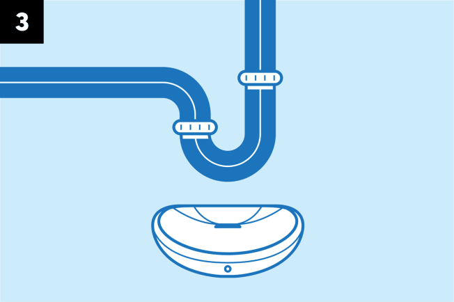 Illustration of where to place the sensors