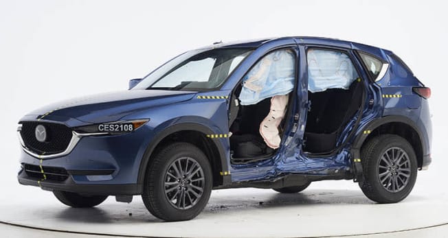 Mazda CX-5 side crash test by IIHS