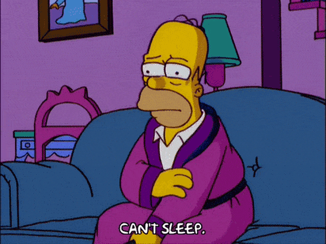 Homer Can't Sleep gif from The Simpsons