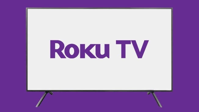 Roku TV logo on TV screen