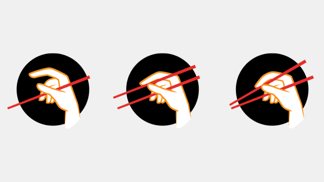 Illustration of hands holding chopsticks