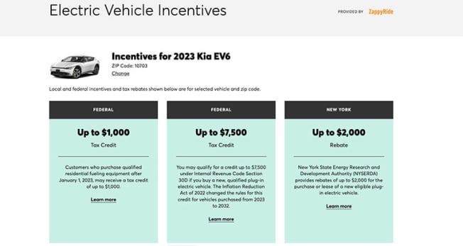 CR's EV Incentive Finder - Kia EV6