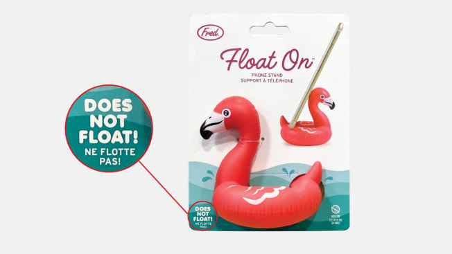 Package for Float On flamingo phone stand.