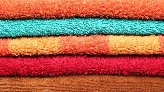 stack of beach towels