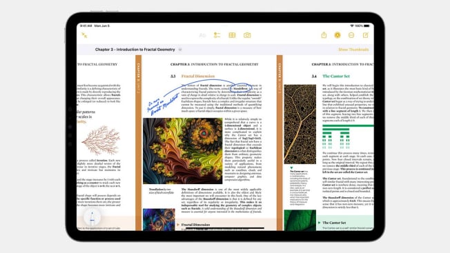 An example of the new PDF editing functions in iPadOS 17
