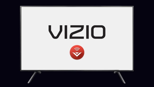 Visio logo on TV screen