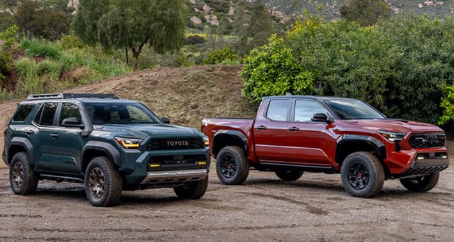 2025 Toyota 4Runner and 2024 Toyota Tacoma