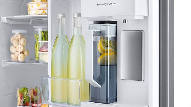 beverage center in Samsung Bespoke Refrigerator