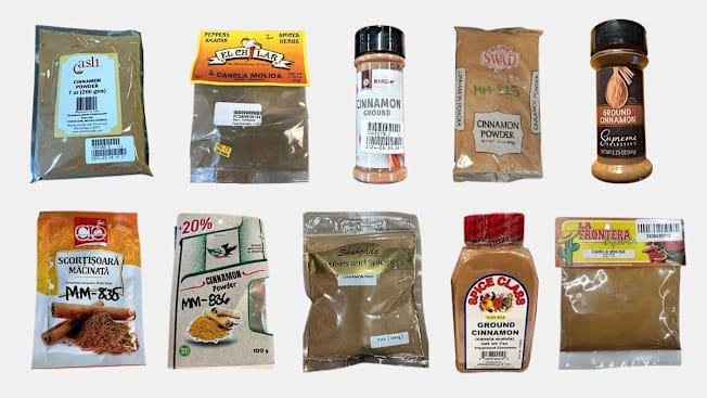 FDA testing found that these ground-cinnamon products have elevated levels of lead.