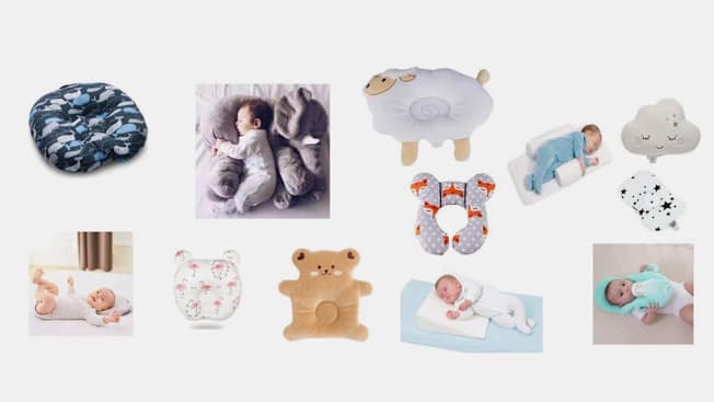 Examples of the various types of infant support cushions