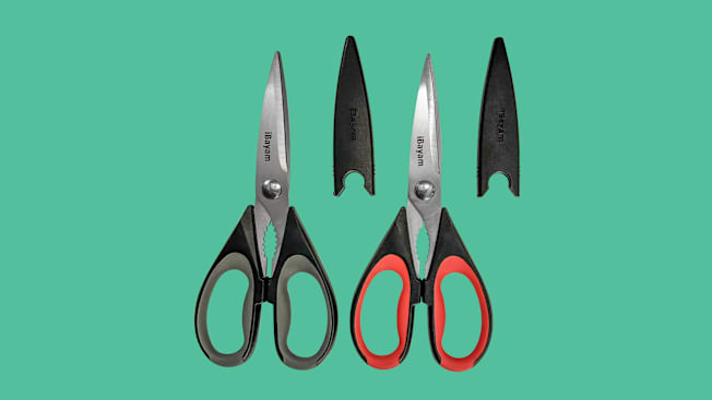 2 pairs of iBayam kitchen shears with covers