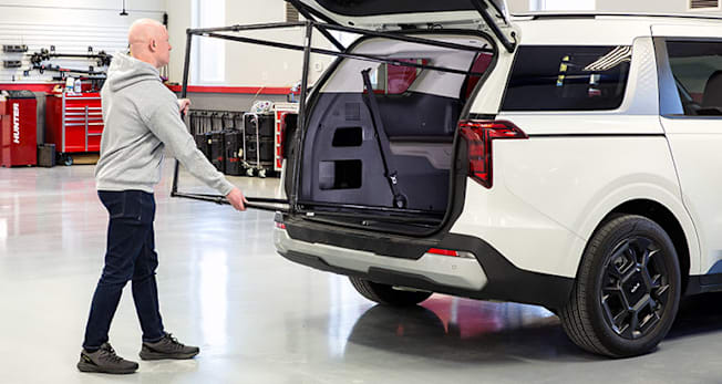 Measuring cargo space at the Auto Test Center