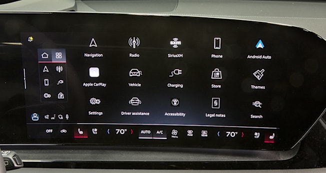 2025 Audi Q6 E-Tron infotainment system screen