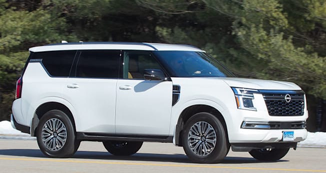 2025 Nissan Armada SL, front, driving