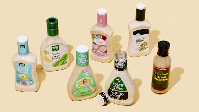 various caesar dressing products from different brands