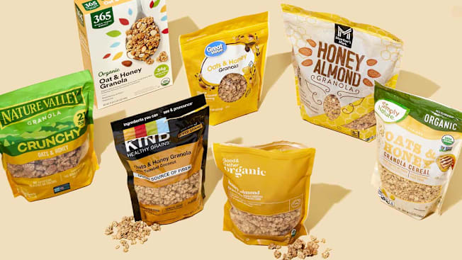 various granola products from different brands