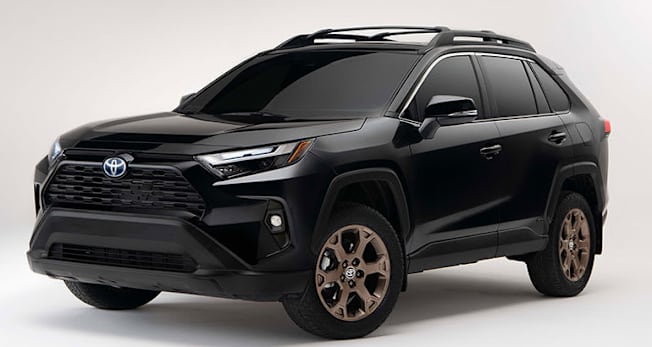 2023 Toyota RAV4 Woodland Edition, front angle in studio