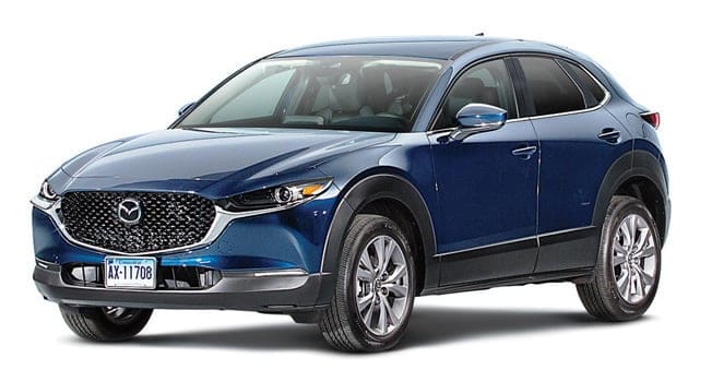 2025 Mazda CX-30 on a white background.