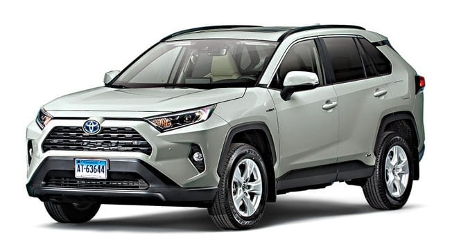 2025 Toyota RAV4 on a white background.