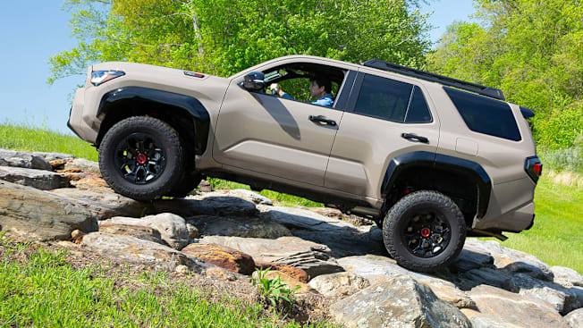 2025 Toyota 4Runner TRD Pro on the rock hill course at Consumer Reports' Auto Test Center