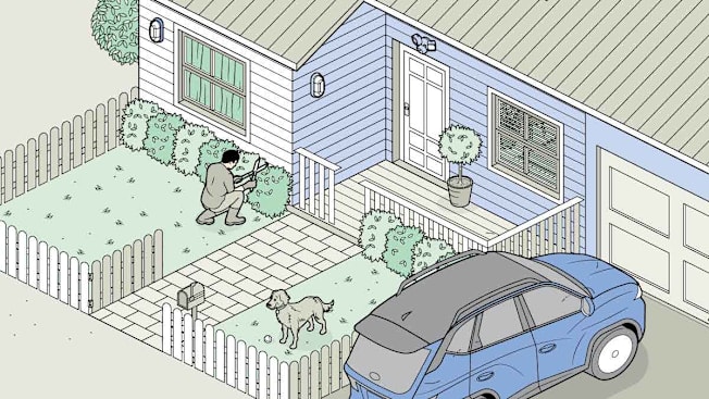 Securing your home, keeping bushes short, using a security camera, installing flood lights, locking the garage when away for extended period of time
