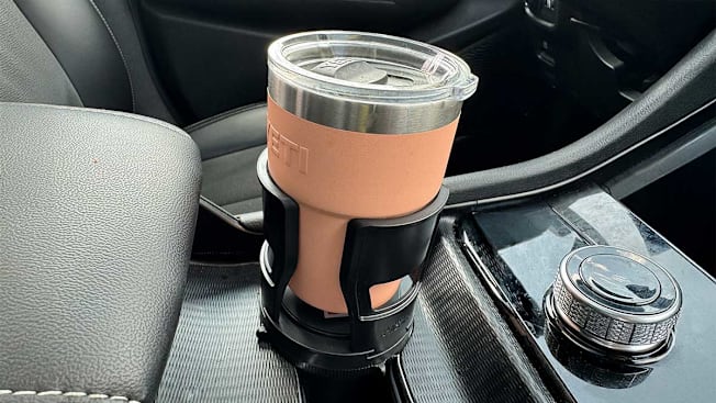 Gorilla Grip expandable cupholder in car
