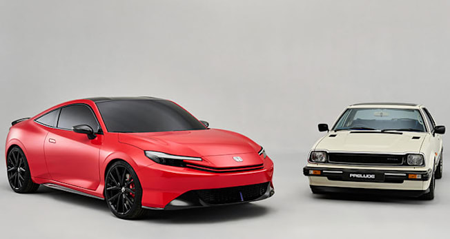 Honda Prelude concept and original Prelude