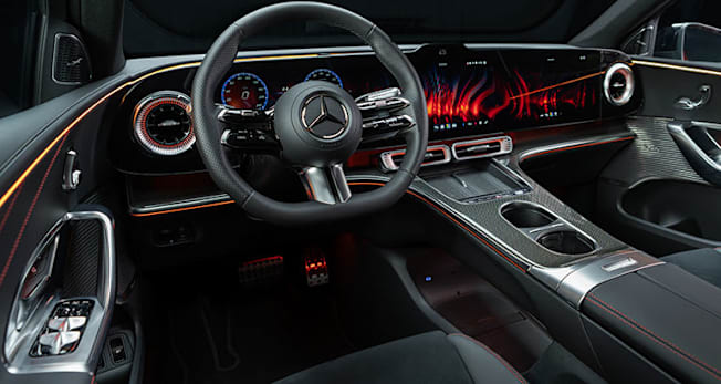 2027 Mercedes GLC EQ Electric interior with vibrant screens