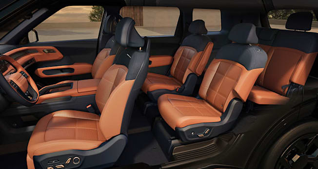 2027 Kia Telluride SXP sideview cutaway showing interior and seats