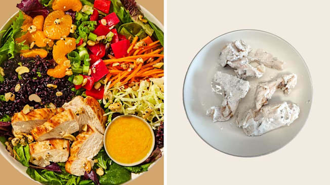 Asian Crunch Factor meal on website and in reality