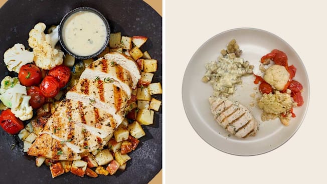 Factor Smoky Gouda Chicken meal on website and in reality