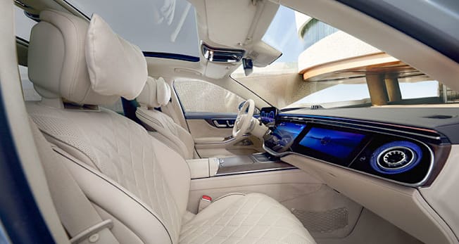 2027 Mercedes-Benz S-Class front seats, side view