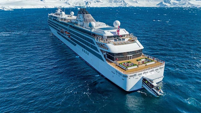 A Viking Special Operations Boat being deployed from the ship's ster.