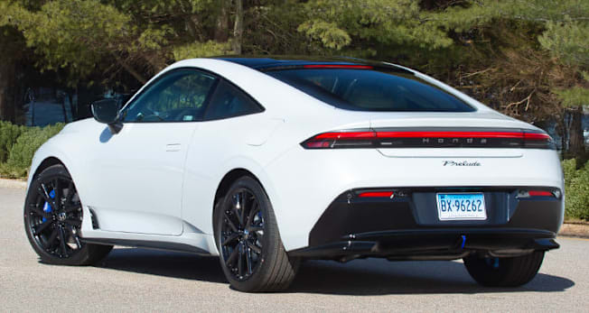 2026 Honda Prelude rear at CR's Auto Test Center